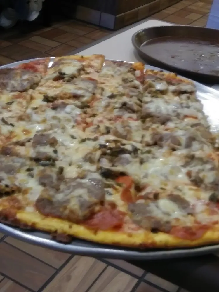Ham Pepperoni and Sausage Pizza