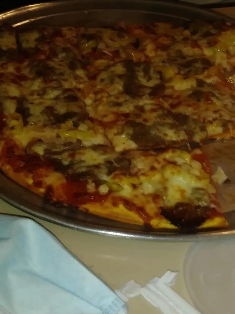 lg Pizza Half Special and Half Pepperoni Ham and Sausage